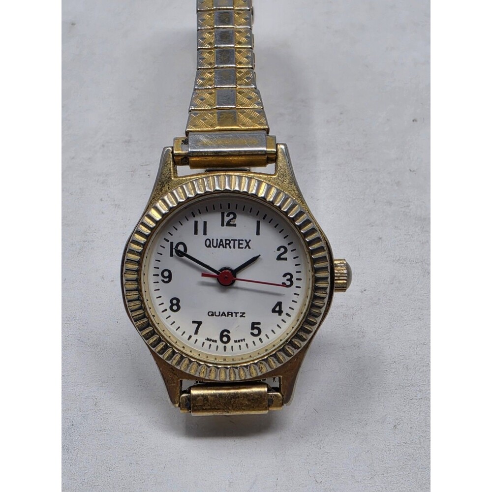 Quartex Quartz Gold Tone Watch Vintage Impex Delta 49401P  Needs Battery